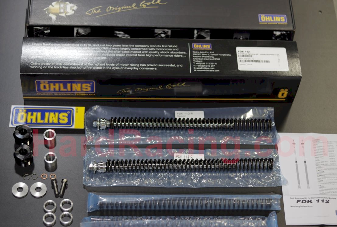 Ohlins FDK112 Fork Kit, Fork Springs, & Billet Alum. Fork
